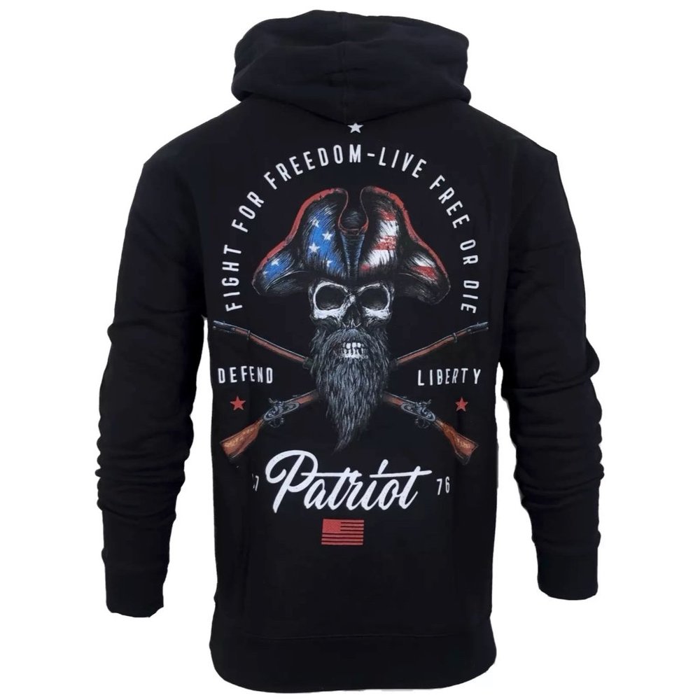 Howitzer Style Men's Hoodie Pullover FIGHT FOR FREEDOM Military Grunt